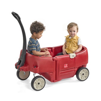 Wagon for Two Plus - Red with kids